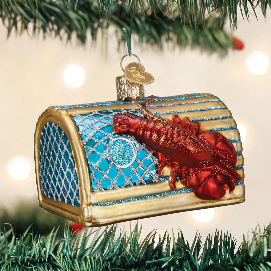 Old World Christmas Lobster Trap Ornament