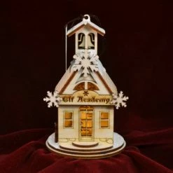 Ginger Cottages Elf Academy Balsa Wood Ornament