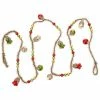 Raz New! Glass Bell & Tinsel Garland