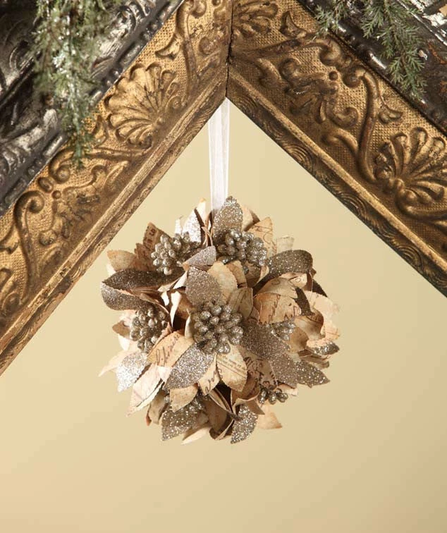 Bethany Lowe Poinsettia Kissing Ball