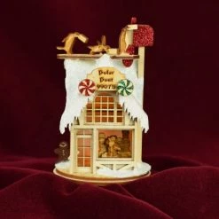 Ginger Cottages Polar Post Office Balsa Wood Ornament Christmas