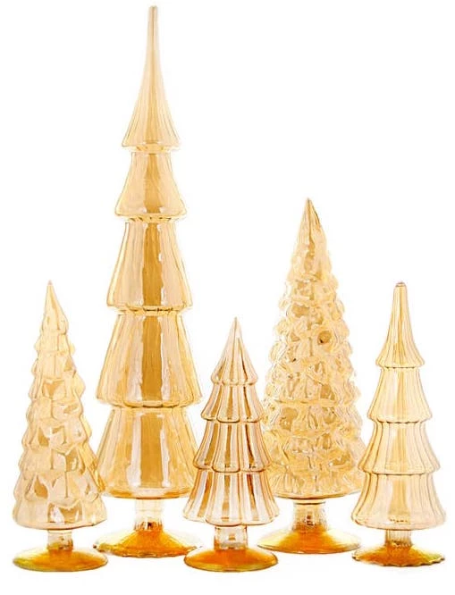 Cody Foster New! Amber Candy Glass Trees, Large