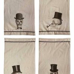 Creative Co-Op Anatomical Skull Dandies Bar Towels