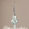 Bethany Lowe Aqua Indent Glass Tree Topper, Small New!