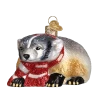 Old World Christmas Badger With Scarf Ornament