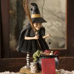 Bethany Lowe Cauldron Cooking Witch