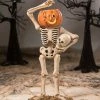 Bethany Lowe New! Pumpkin Bucket Head Skelly