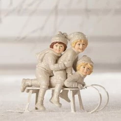 Bethany Lowe Winter Sledding Trio New!