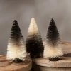 Bethany Lowe New! Black & White Ombre Mini Bottle Brush Trees