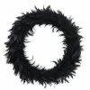 Zucker Halloween Black Feather Wreath - 22"