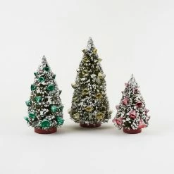 One Hundred 80 Degrees Bottle Brush Christmas Trees With Bells New!