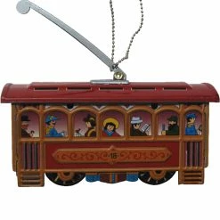 TheHolidayBarn.com Cable Car Tin Toy Reproduction Ornament
