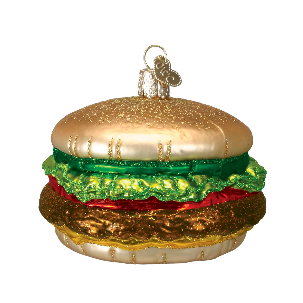 Old World Christmas Glass Cheeseburger Ornament