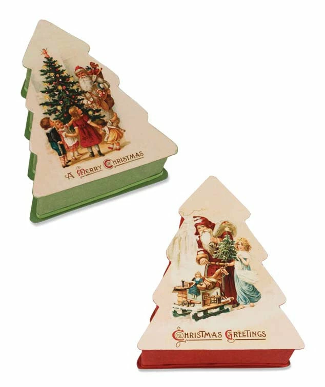 Bethany Lowe Christmas Tree Nesting Treat Boxes