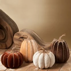 Bethany Lowe New! Elegant Fall Velvet Pumpkins