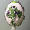 TheHolidayBarn.com Purple Flower Bouquet Egg Ornament New!
