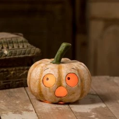 Bethany Lowe Frightened Pumpkin Luminary