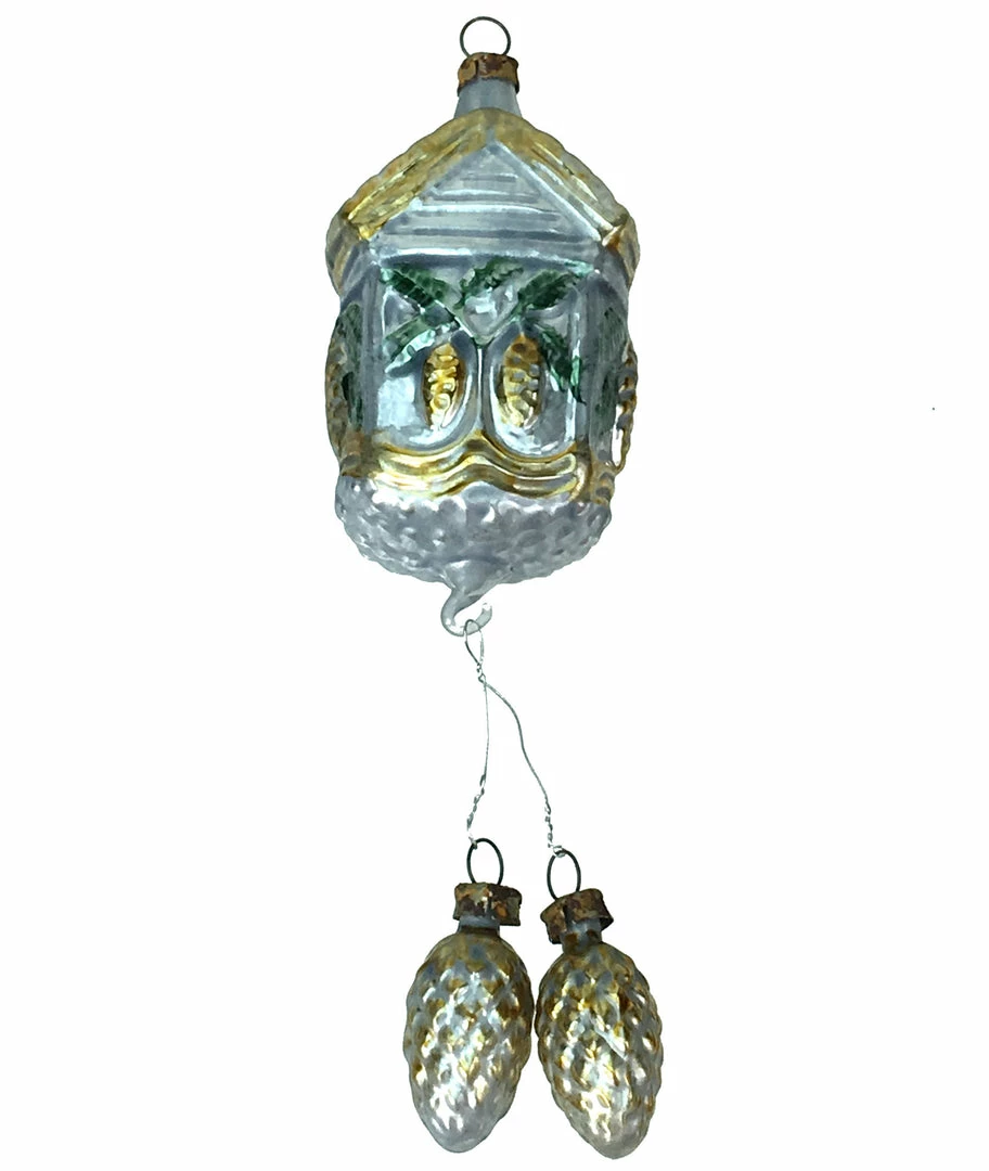 Nostalgie Christbaumschmuck Christmas Vintage Patina German Cuckoo Clock Ornament