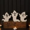 Bethany Lowe Ghoulish Ghost Silhouettes With White Glitter New!