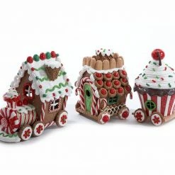 Kurt Adler Gingerbread Train With Lights New!