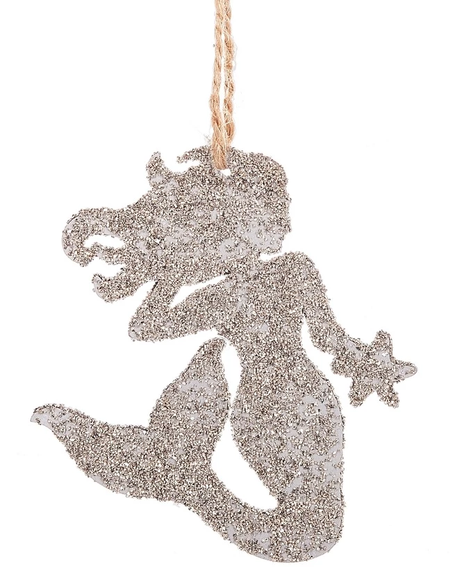 Midwest-CBK Glittered Mermaid Silhouette Ornament Christmas
