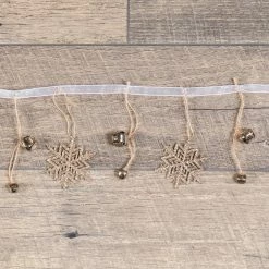 Ragon House Glittered Snowflake & Jingle Bell Garland