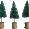 Creative Co-Op Green Bottle Brush Trees With Spool Base