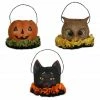 Bethany Lowe New! Halloween Pals Mini Bucket Ornaments