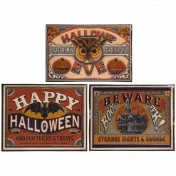 The Holiday Barn Happy Halloween Metal Signs