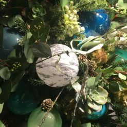 Winward Jim Marvin White & Grey Marble Glass Ball Ornaments New!