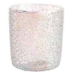 TheHolidayBarn.com New! Jim Marvin Beaded Glass Opalescent Votive Holders, Set Of 4