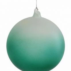 TheHolidayBarn.com Jim Marvin Frosted Glass Teal Ball Ornaments