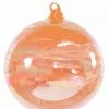 TheHolidayBarn.com Jim Marvin Iridescent Peach Art Glass Ball Ornaments Jim Marvin Ornaments