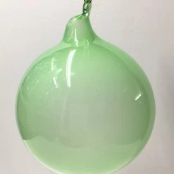 Winward Jim Marvin Light Green Bubblegum Glass Ornaments New!