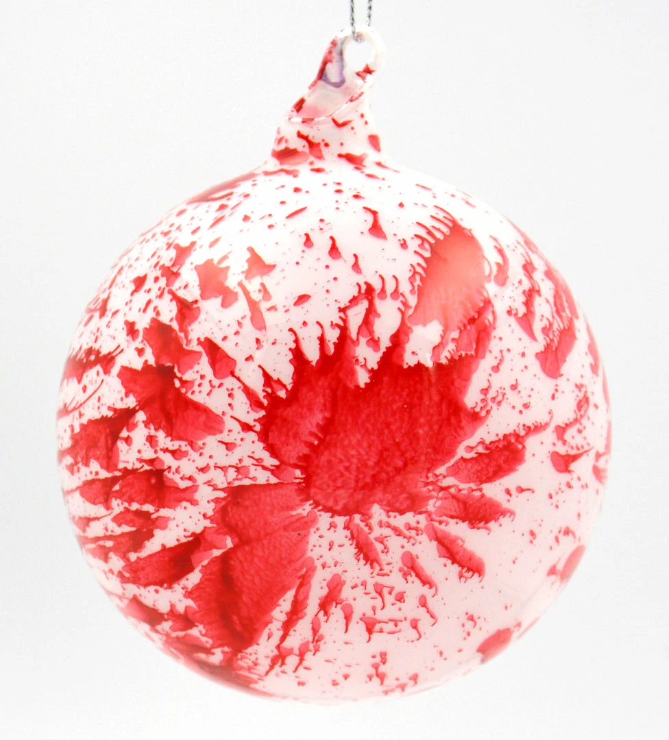 Winward New! Jim Marvin Peppermint Bark Glass Ball Ornaments