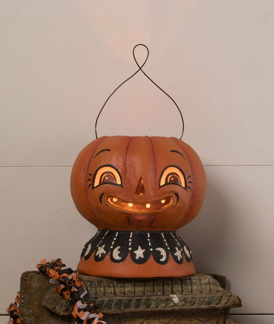 Bethany Lowe Magic Pumpkinny Lantern, Paper Mache New!