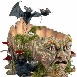 Katherine's Collection Walter Woodard Tree Stump Candy Container New!