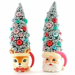 New! Katherine's Collection Retro Christmas Tree Mugs