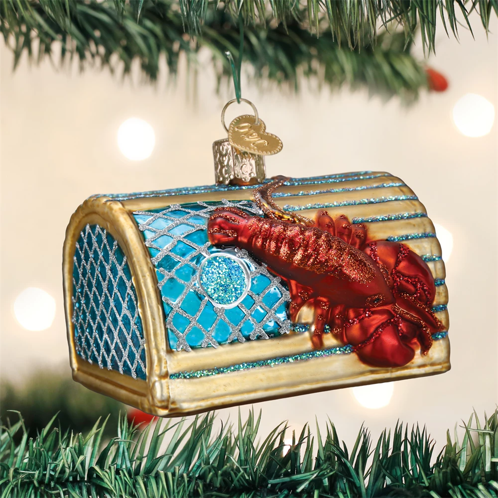 Old World Christmas Lobster Trap Ornament