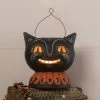 Bethany Lowe New! Magic Catty Jack Lantern, Paper Mache