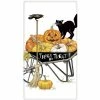 Mary Lake-Thompson Halloween Pumpkin Wheelbarrow Towel New!