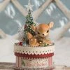 Bethany Lowe Merry & Bright Deer On Box New!