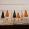 Bethany Lowe New! Mini Halloween Bottle Brush Trees With Gold Glitter