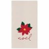 TheHolidayBarn.com Noel Poinsettia Flour Sack Kitchen Towel New!