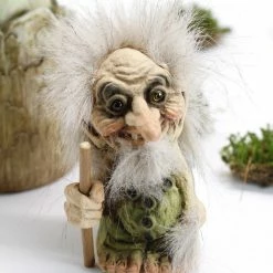 TheHolidayBarn.com New! Old Troll With Walking Stick