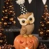 Bethany Lowe New! Party Owl On Pumpkin