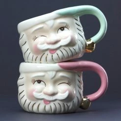 Glitterville Santa Punch Bowl & Ladle New!