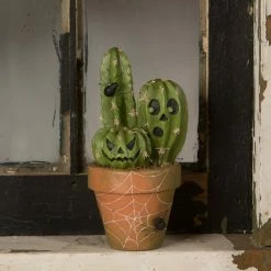 Bethany Lowe Potted Cacti O'Lantern
