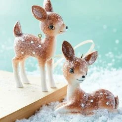 Raz New! Retro Resting Deer Ornament