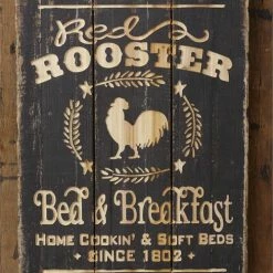 Audrey's Red Rooster Bed & Breakfast Sign, 30